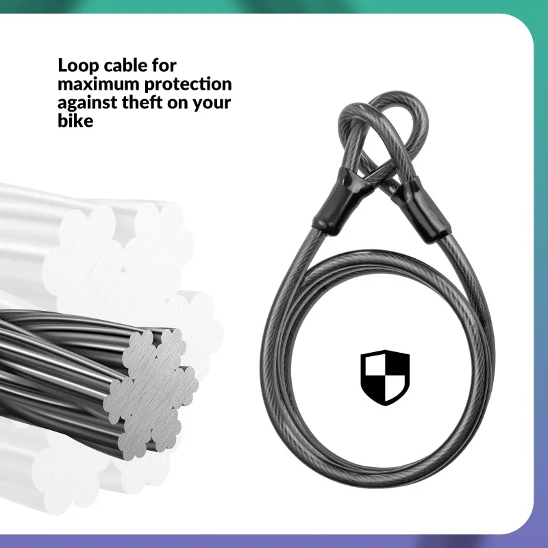 

1.2m for Cycling Motorcycle IPM for Helmet Protection Bicycle Accessories Bike Lock-Anti-Theft Security Cable Chain