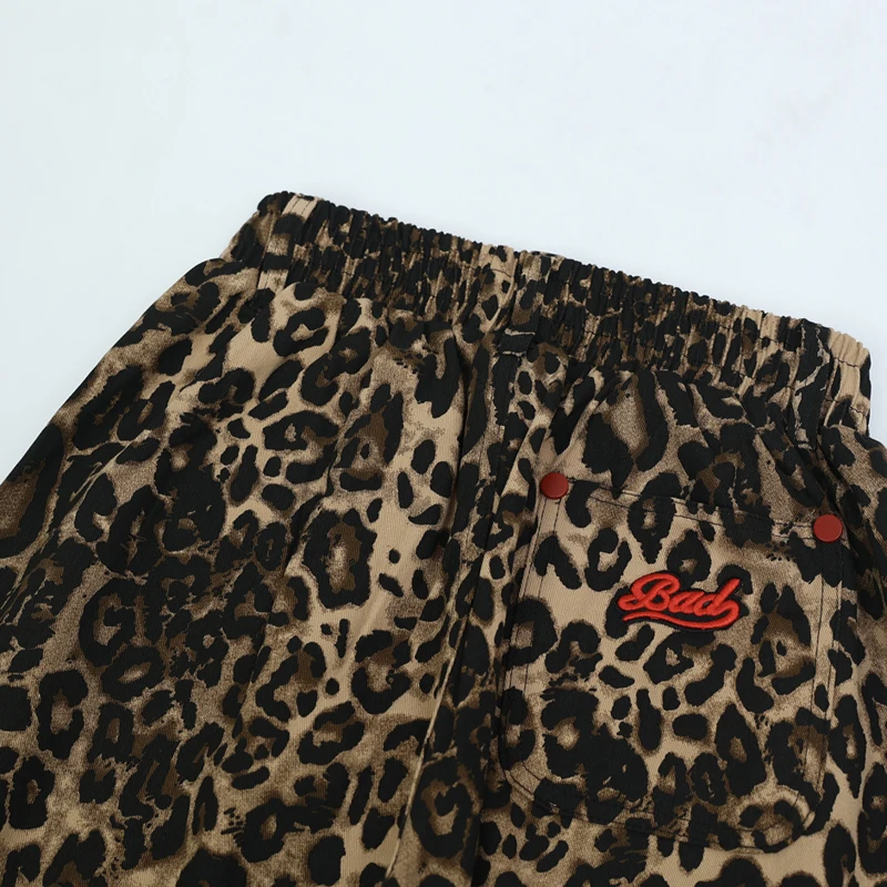 Badblood Leopard Print Pants Y2K Korean Sexy Girl Fashion Trousers