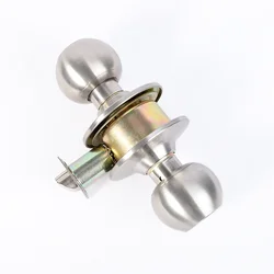Black Tubular Lever Ball Lock Old-fashioned Door Three-pole Round Lock Indoor Bedroom Versatile Bathroom Door Ball Lock