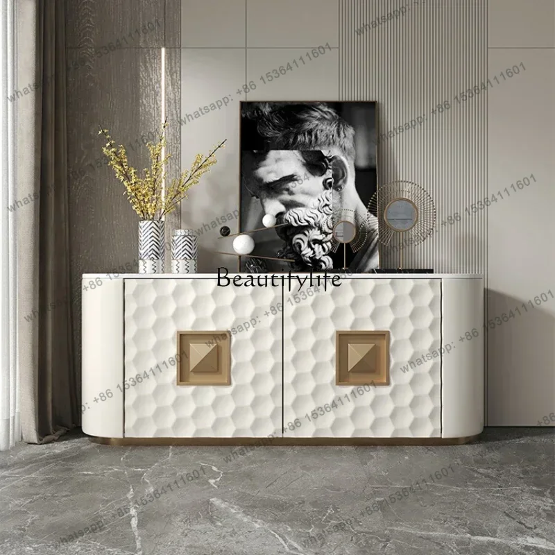 X4 23Affordable Luxury Style Entrance Cabinet Simple Modern Living Room Large Capacity Floor Italian Decorative Sideboard Cabine