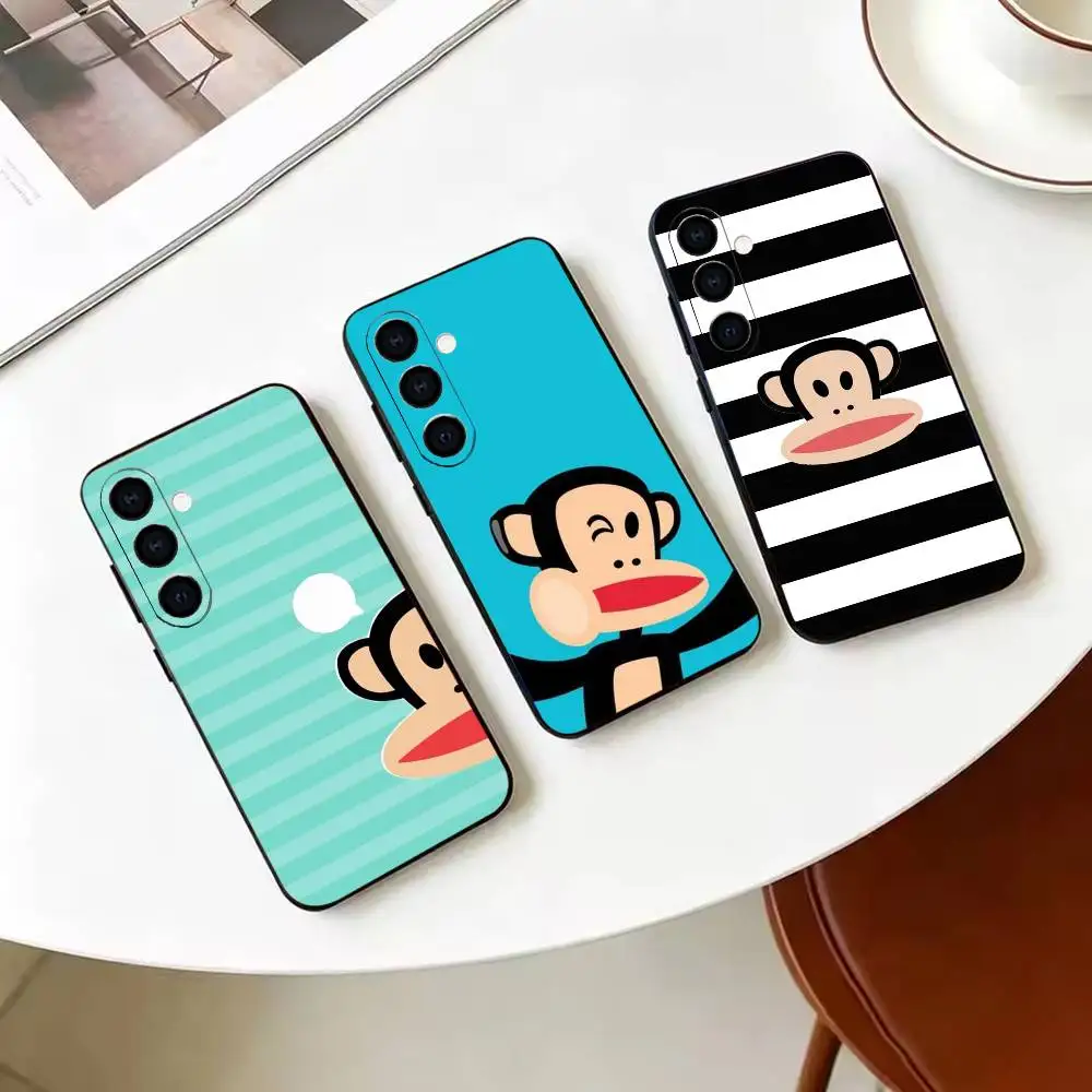 Fashion Logo P-Paul f-Frank  Phone Case For Samsung Galaxy A73,A72,A71,A70,A53,A52,A51,Others Soft Black Cover