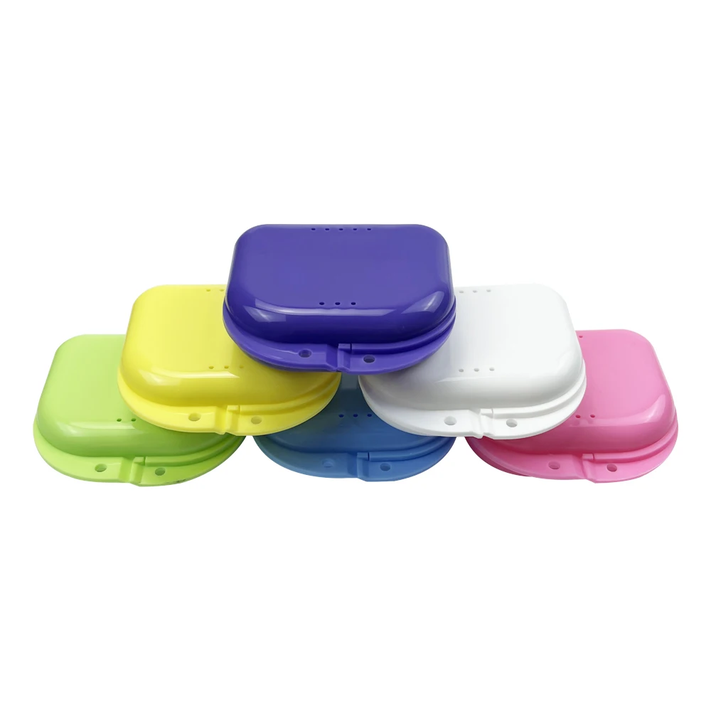 Dental Mouth Guard Plastic Denture Storage Case Fake Teeth Container Cleaning Oral Hygiene Supplies Organizer Clinc Supplies