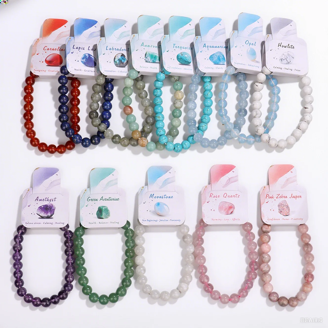 Original Natural Stone Beaded Bracelets for Women Men Blood Circulation Stimulate Enthusiasm Health Care Energy Bracelet Jewelry