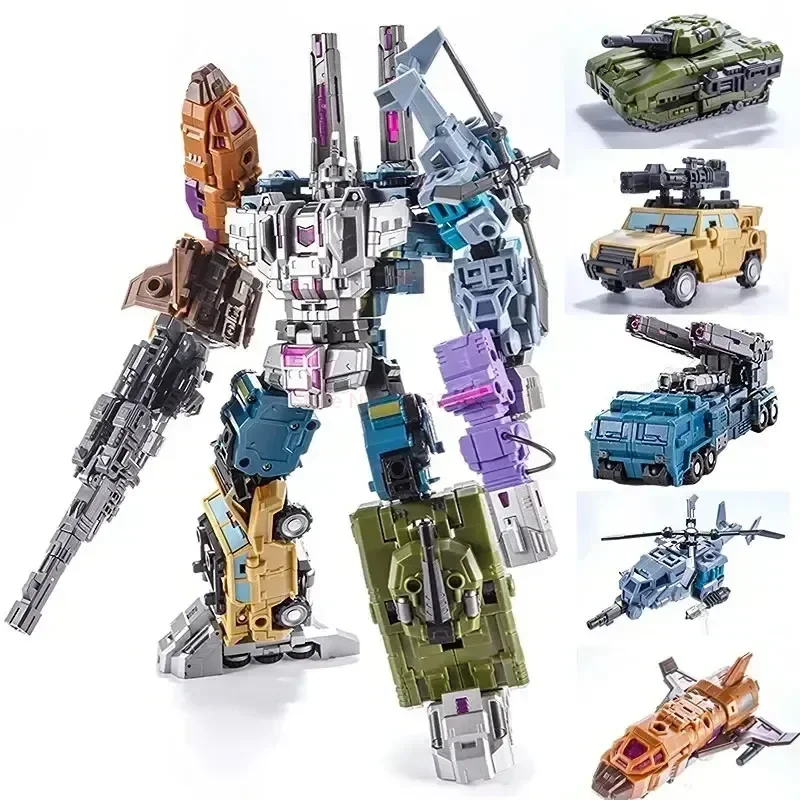 Pockettoys ของเล่นแปลงร่าง Bruticus 5 in 1 PT05 PT-05คอมโบ G1ต่อสู้ไททัน27ซม. ของเล่นตุ๊กตาขยับแขนขาได้ของขวัญสะสม