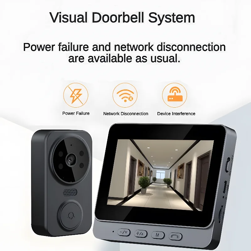 Security System Smart Wireless Video 4.3 Inch Screen Smart Ring Price Viewer Smart Door Eye Doorbell Camera Wireless Door Bell