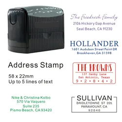 22x58mm Custom Address Stamp, Personalized Stamp, Create Your Own Name Stamp, Custom LOGO Stamp, Text, Logo, Drawing, Idea