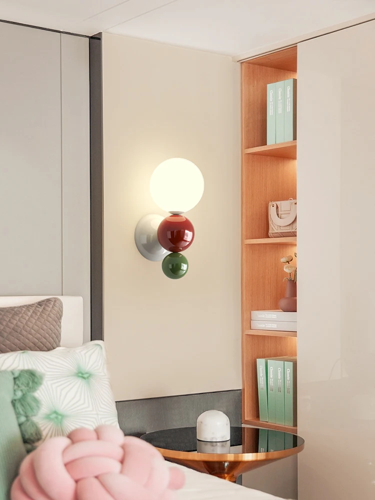 Pendant Lights Creamy Style Wall Lamp for Bedroom Headboard Creative Magic Bean Mid Century Modern Gourd Inspired Living Room