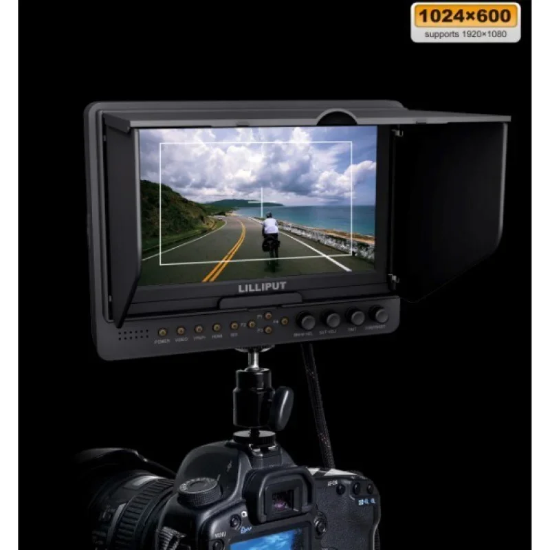 Monitor de fotografia LILLIPUT 7 polegadas 665, dedicado para câmera SLR e câmera rocker