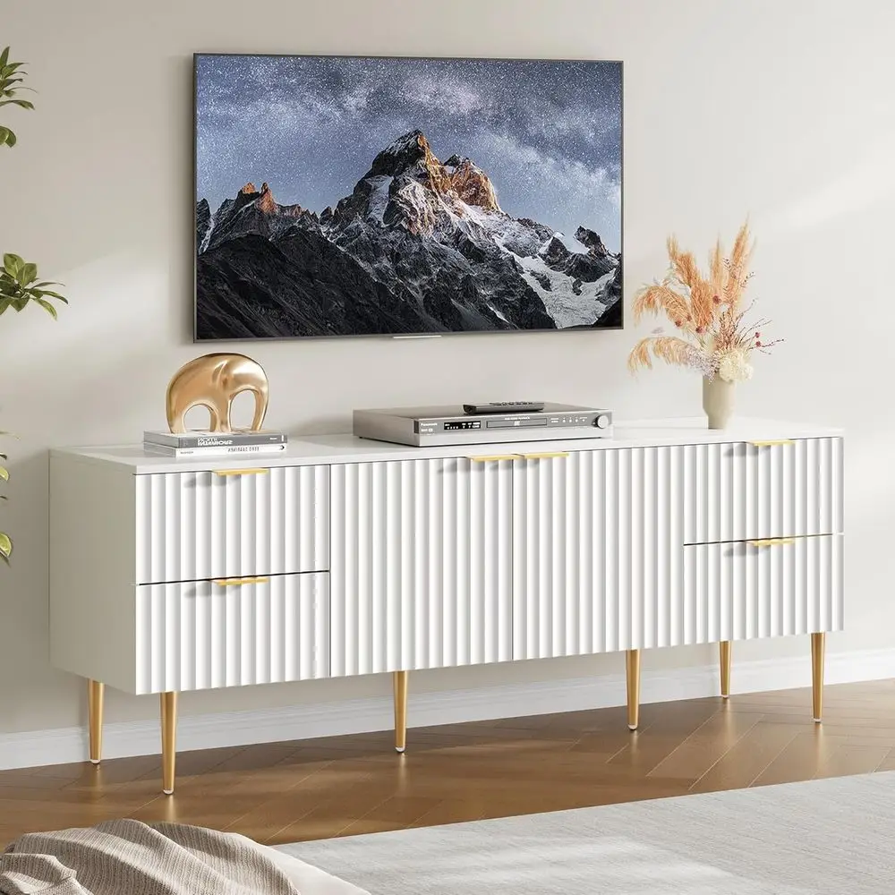 62 White Tv Stand F…