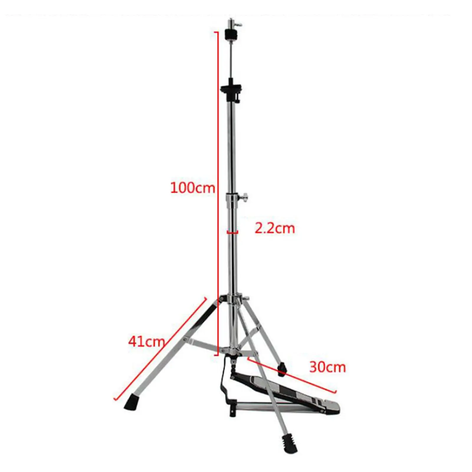 Durable Metal Hi Hat Tripod Cymbal Stand Foldable Drum Pad Holder for Percussion Instrument Set
