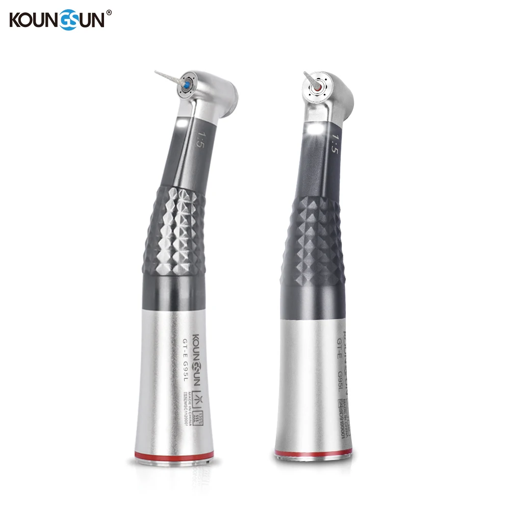 Dental Handpiece, 1:5 Increase Speed, Contra Angle, Low Speed, Upgrade Design, Surgical Tools for FG Burs