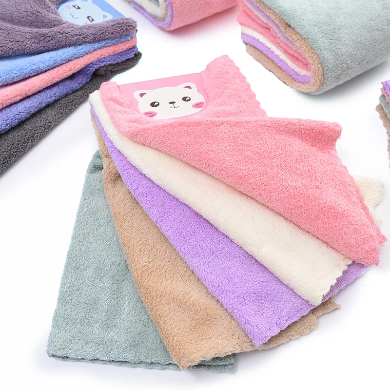 

Wholesale Microfiber 30x30cm Quick Drying Terry Loop Face Towel Face Napkins Cheap Cleaning Cloth Coral Fleece Kitchen Towel