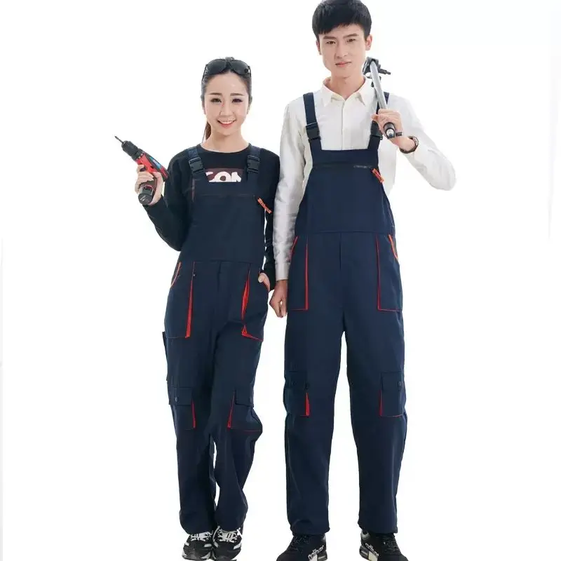 Unisex Bib Overalls Workwear Durable Mechanic Repair Construction Site Labor Protective Jumpsuit Pants