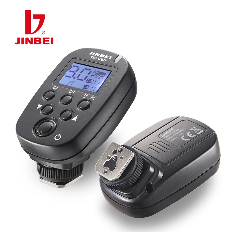 JINBEI TR-V6II Flash Trigger Transmitter 2.4GHz Wireless Studio Flash Trigger Transmitter for Canon Nikon Sony Olympus Fuji