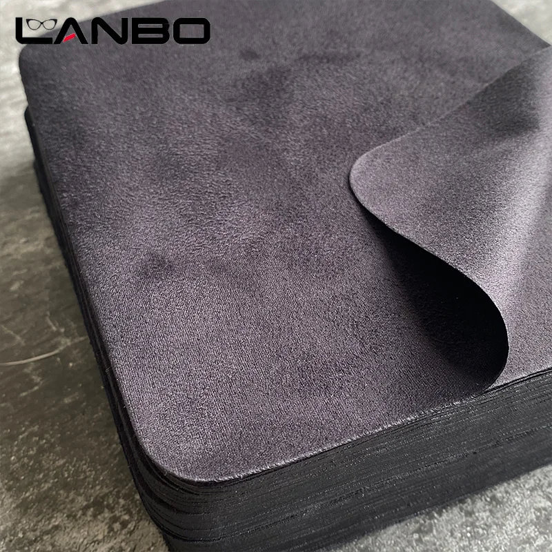 LANBO 100pcs 145*175mm Chamois Glasses Cleaner  Microfiber Glasses Cleaning Cloth For Lens Phone Screen Suede Cleaning Wipes