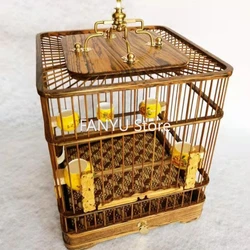 Wooden Large Bird Cages Vintage Luxury Parrot Small Budgie Bird Cages Portable Canary Breeding Vogelkooi Birds Supplies WZ50BC