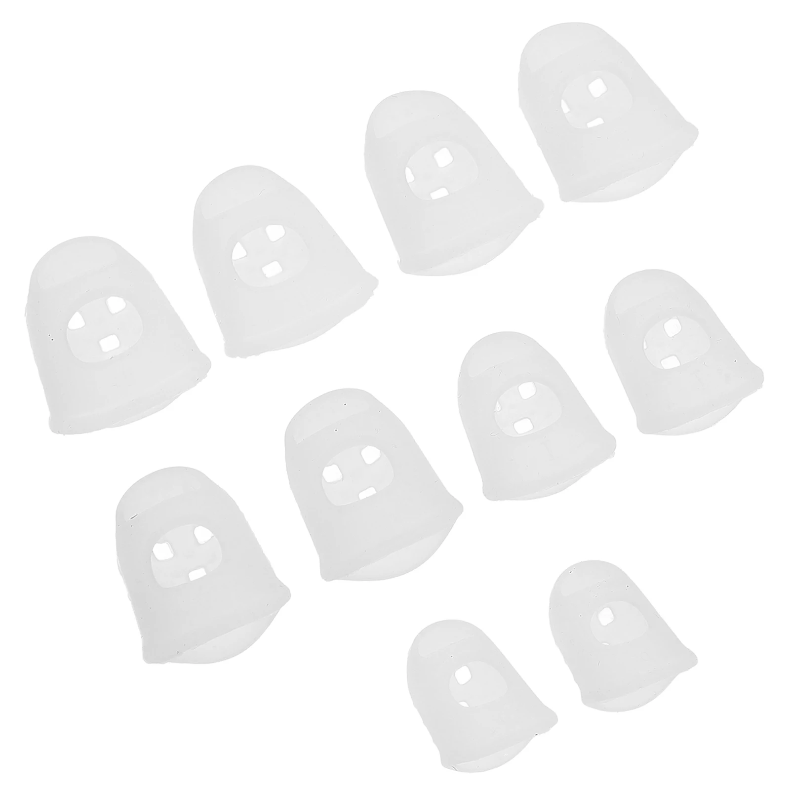 

10 Pcs Thumb Piano Set Gaming Finger Covers Protectors Elastic Reusable Sleeve Guards Sleeves for Fingers Silica Gel