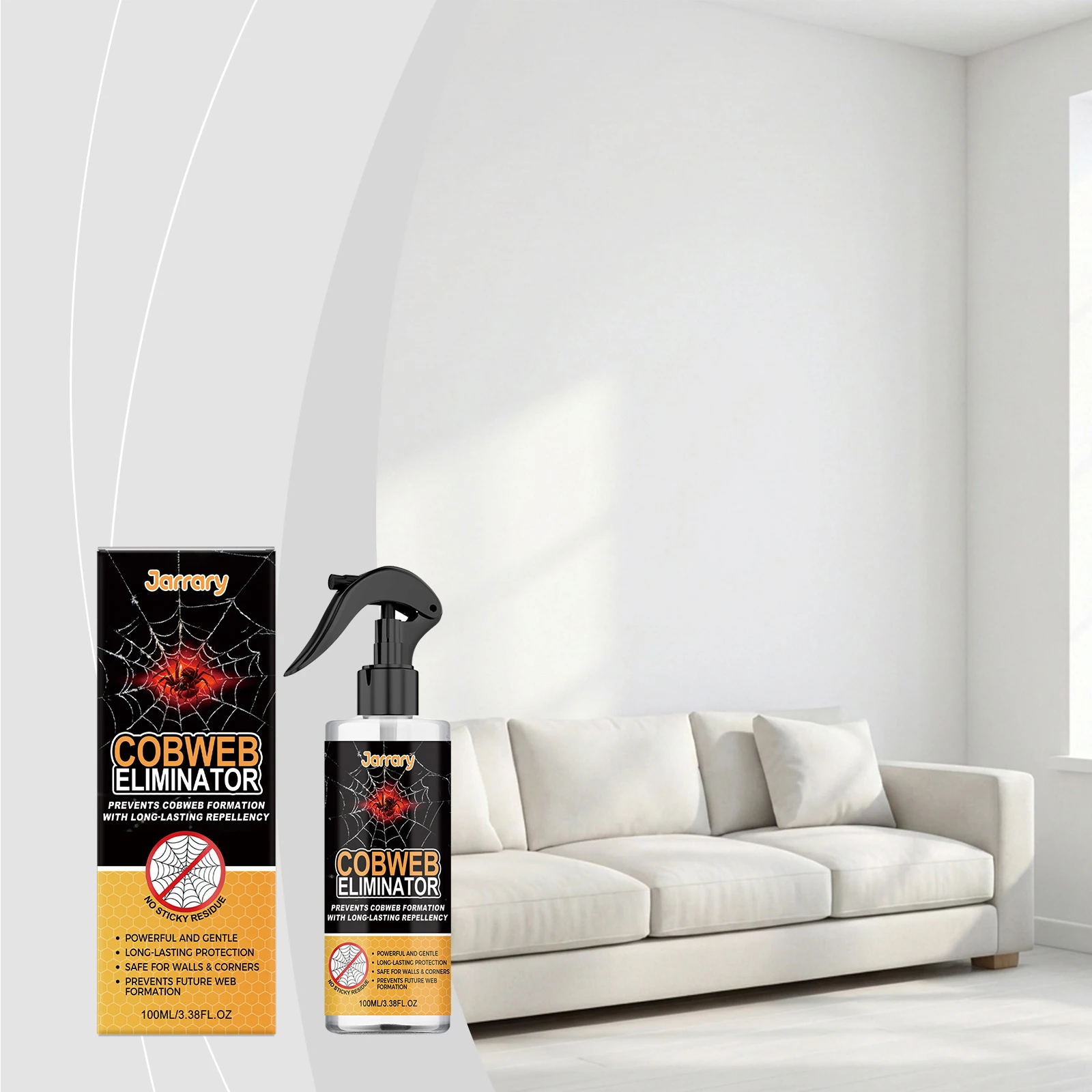 100ML Spray Long Lasting Killer Aerosol Spray Works Immediately Spider Killer for Kitchen Garage & Basement
