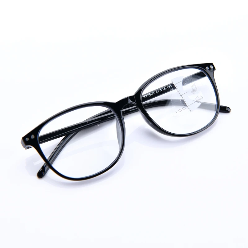 Progressive Multifocal Reading Glasses Luxury Trendy Women Hyperopia Blue Light Blocking Purple Eyeglasses Near and Far Sight