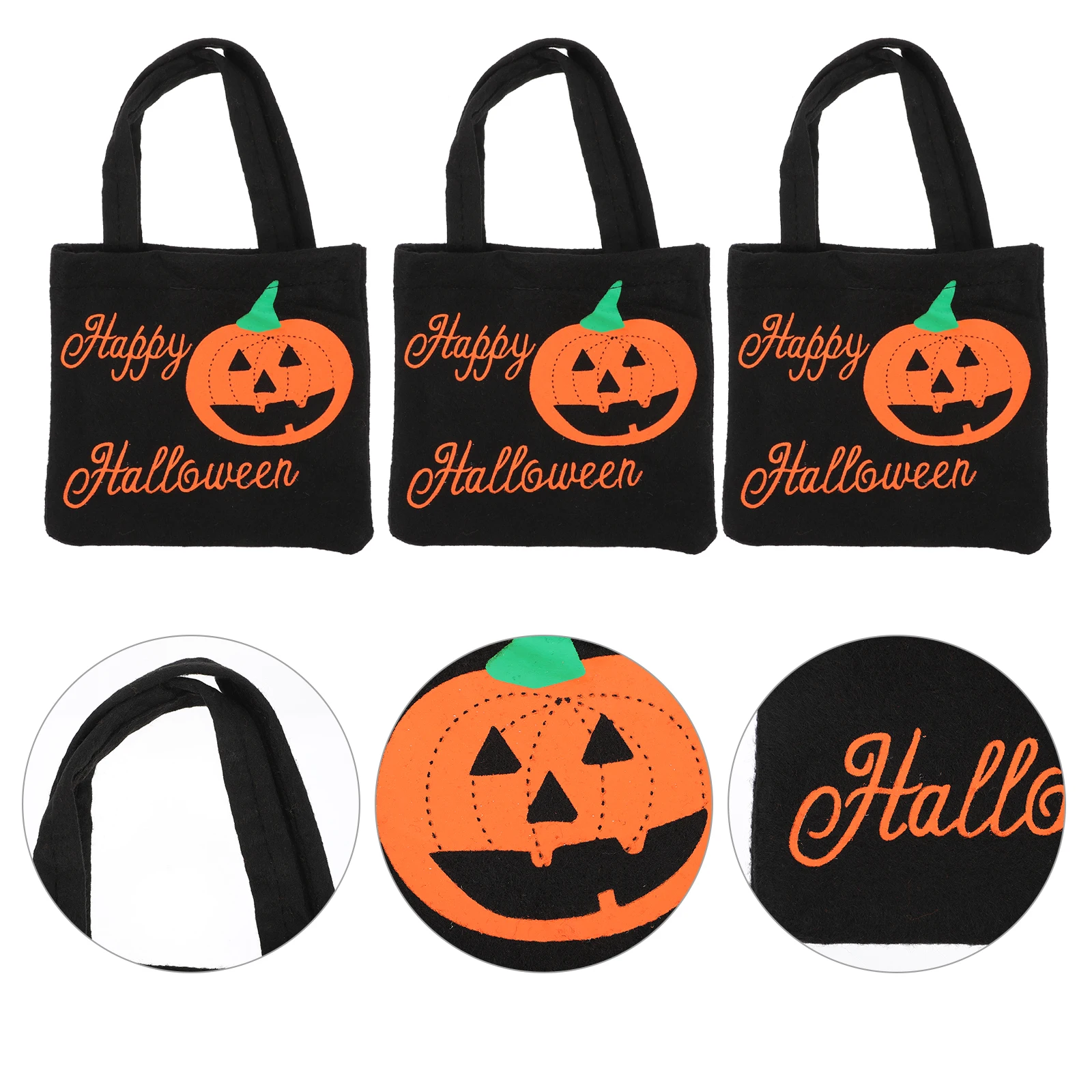 

3 Pcs Candy Bag Biscuit Halloween Gift Storage Nonwovens Treats Spider Shopping