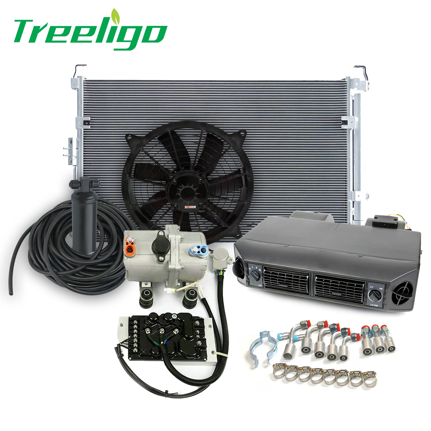 

Universal ac 12v car air conditioner under dash kit cooling A/C electric air conditioning kit para coches for truck camper car