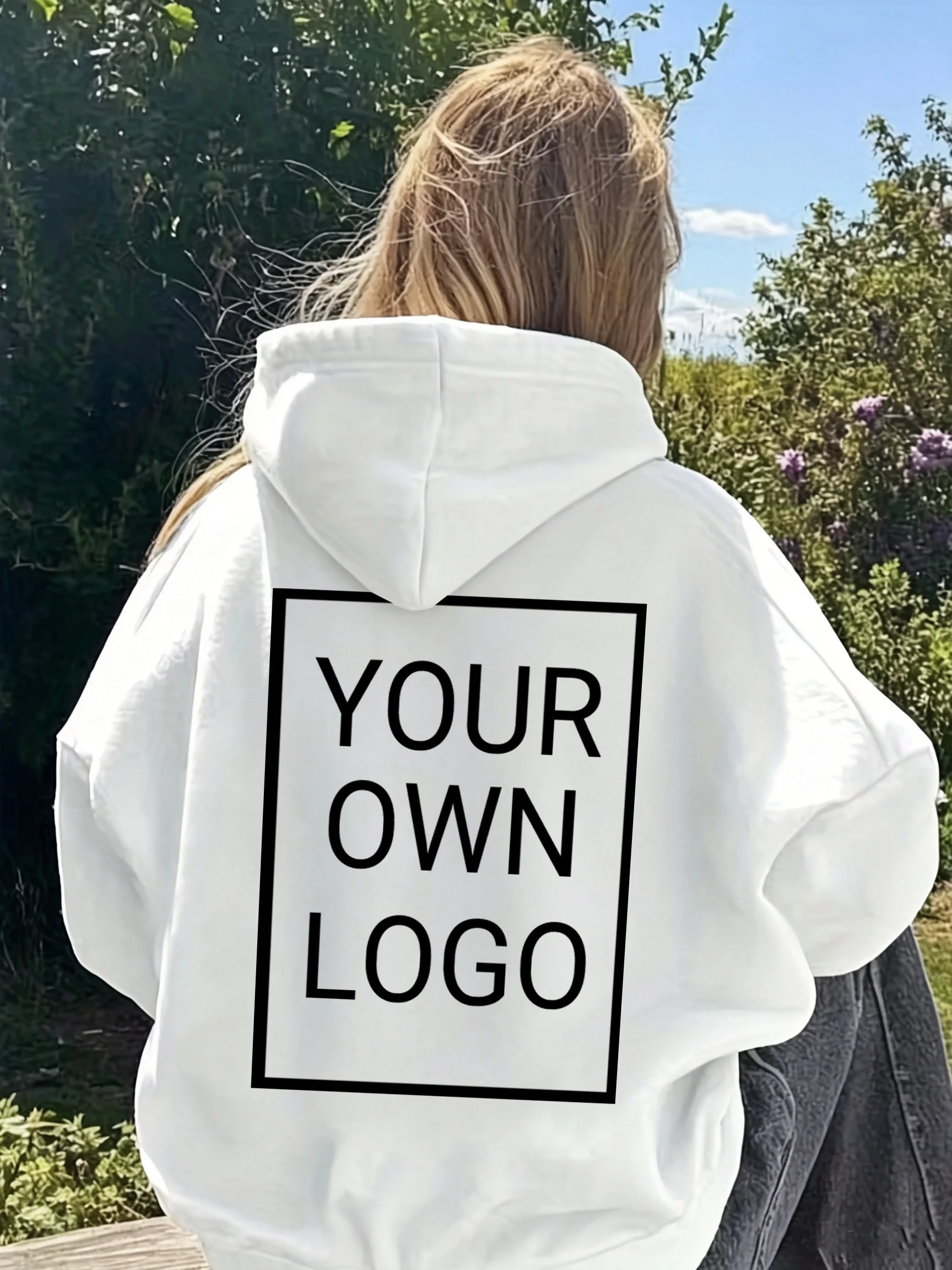 Customized Double Sided Pattern Women Hoodies Pocket Loose Hoody Comfortable Fleece Hoodie All-Match Soft Autumn Streetwear