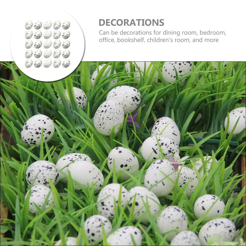 

40Pcs Artificial Miniature Eggs Realistic Foams Easter Scene Decor Prop for Room Office Garden Holiday Decoration