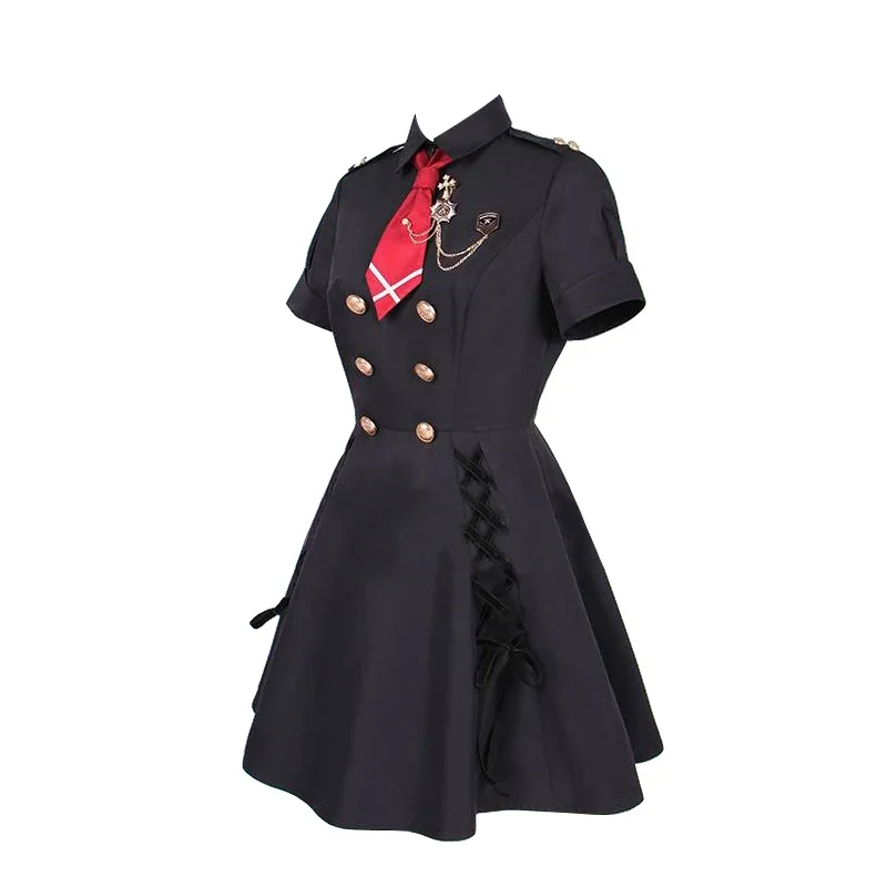 Anime Azur Lane KMS Admiral Graf Spee Cosplay Costumes Women Girls Gorgeous Black Dresses Sailor Suit Uniform Custom Made