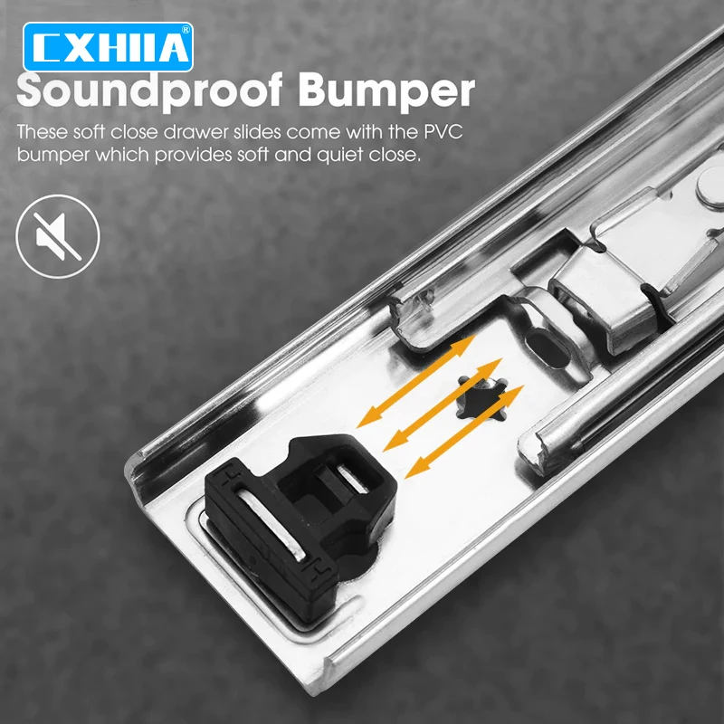 CXHIIA Heavy Duty Drawer Slides Locking 1Pair/2pcs，2Pair/4pcs，5Pair/10pcs，10Pair/20pcs，250 LB Load Capacity Side Mount Ful