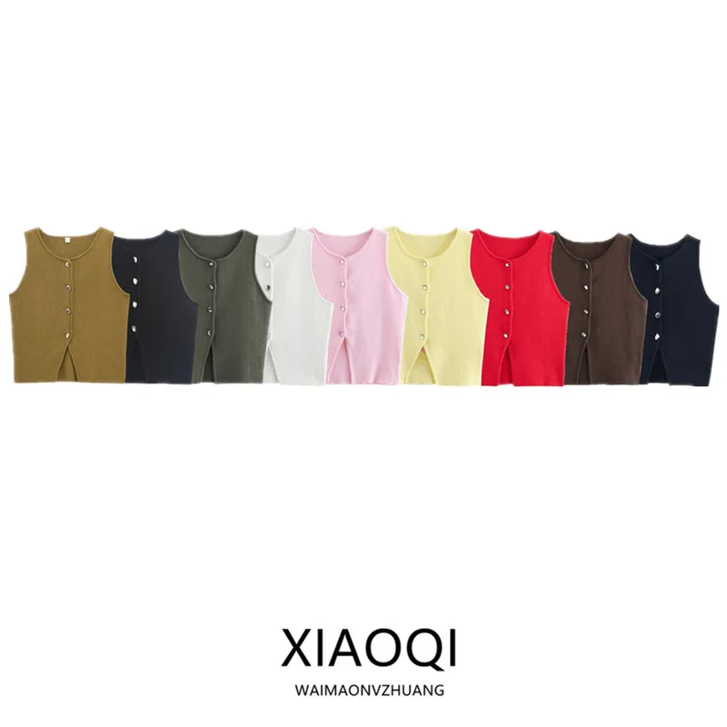 Лето 2023, женский модный облегающий круглый топ Ne Svel с плоской иглой, универсальный, Новое поступление, чистый цвет