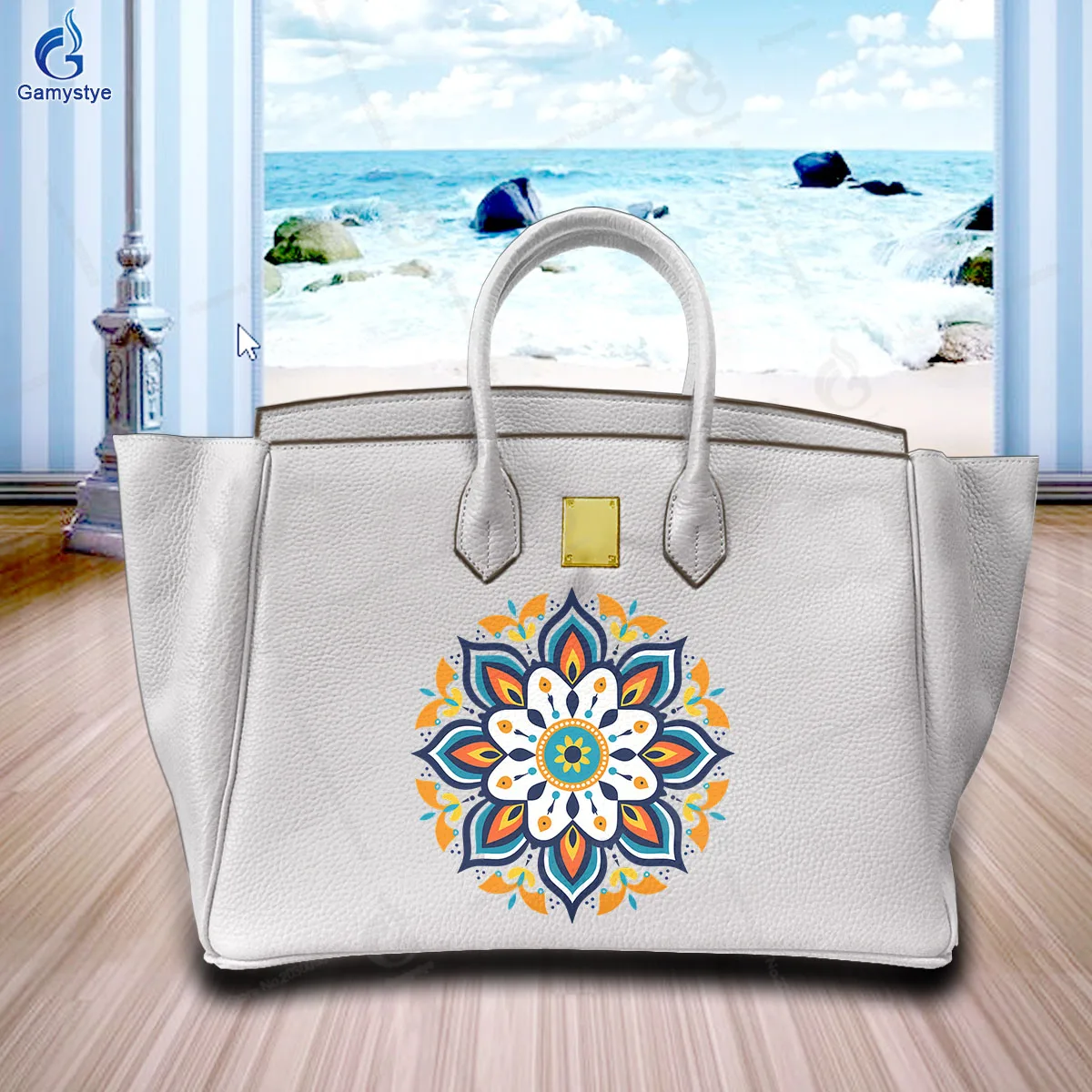 

Printed Customize Art Bags Women Bags Crossbody Handbags Female Precious Messenger Totes Unpriced Real Cowskin Leather Blossoms