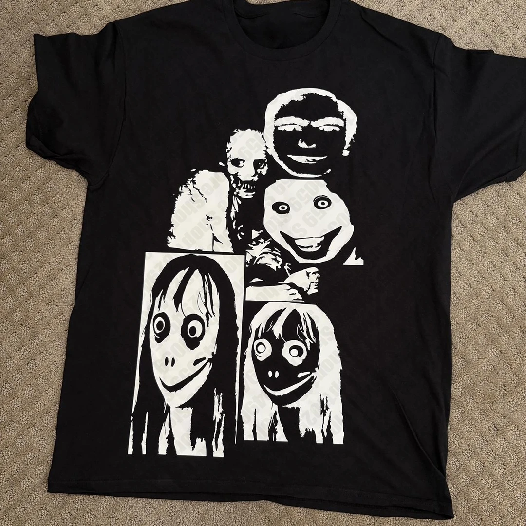 

Goth Vintage Clothes High Street Print Slim Streetwear Short Sleeve Tops Baby Tees Emo Girls Y2k Style Aesthetic 2000s Crop Tops