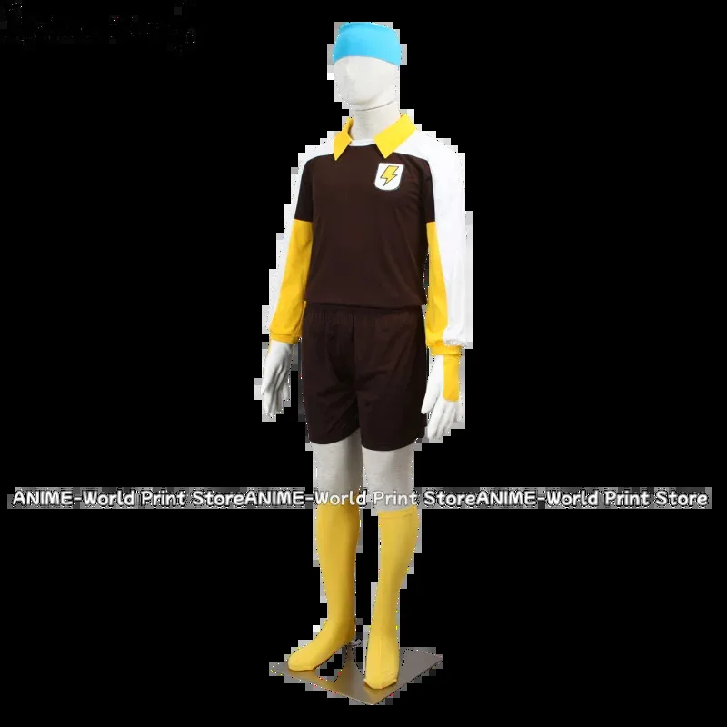 Nuevo 《Tamaño personalizado》 Anime Inazuma Eleven GO Shinsuke Nishizono Raimon Equipo de fútbol Uniforme de portero Disfraz de cosplay;3's,6.e;