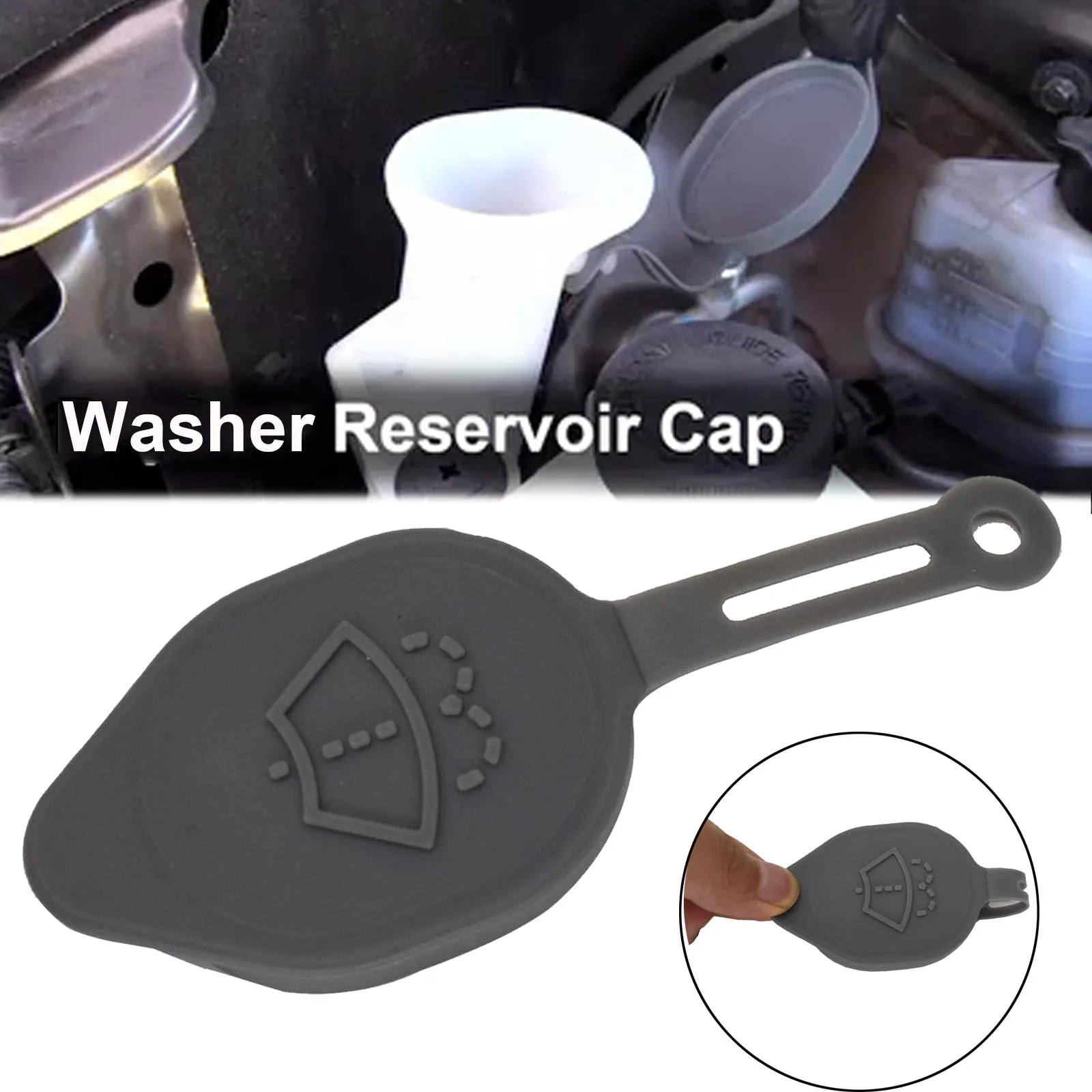 Front Windshield Windscreen Wiper Washer Fluid Reservoir Cover Water Tank Bottle Lid Cap For Nissan Infiniti 28913JK60A Grey