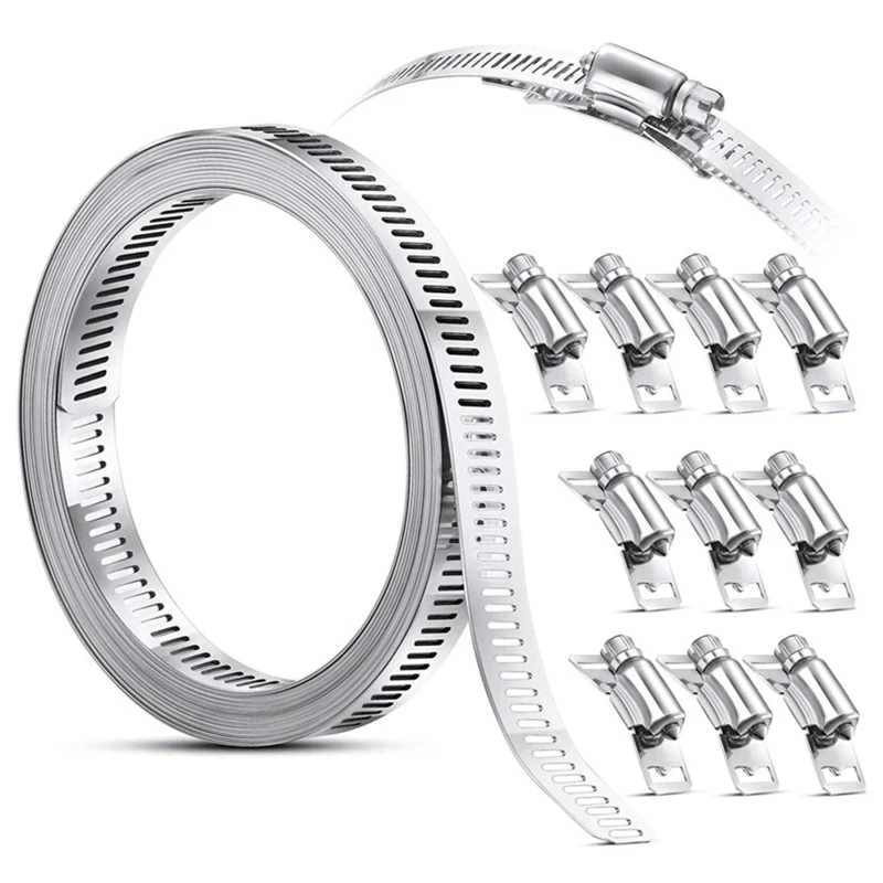 

Stainless Steel Worm Hose Clamp Adjustable Pipe Hose Clamp for Intercooler Dropship