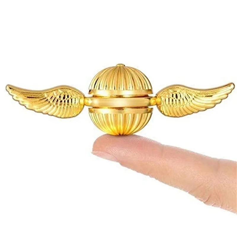 Golden Snitch Cupid Fidget Spinner Antistress Hand Rotation Fidget Toy Hand Spinner Angel Wings Metal Toys For Kids Gift