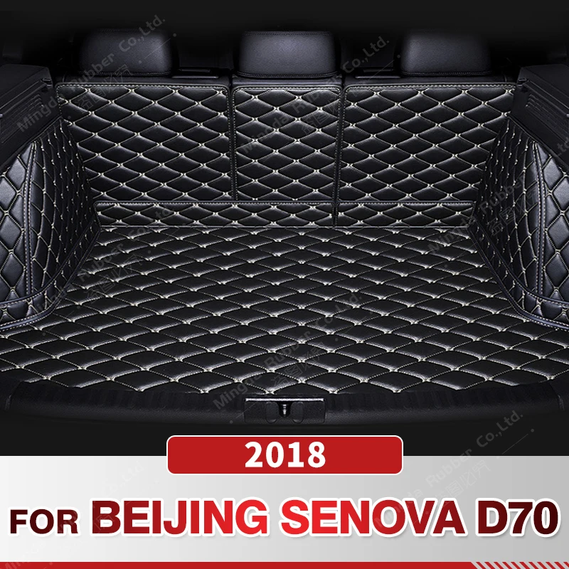 

Auto Full Coverage Trunk Mat For Beijing Senova D70 2018 Car Boot Cover Pad Cargo Liner Interior Protector Accessories