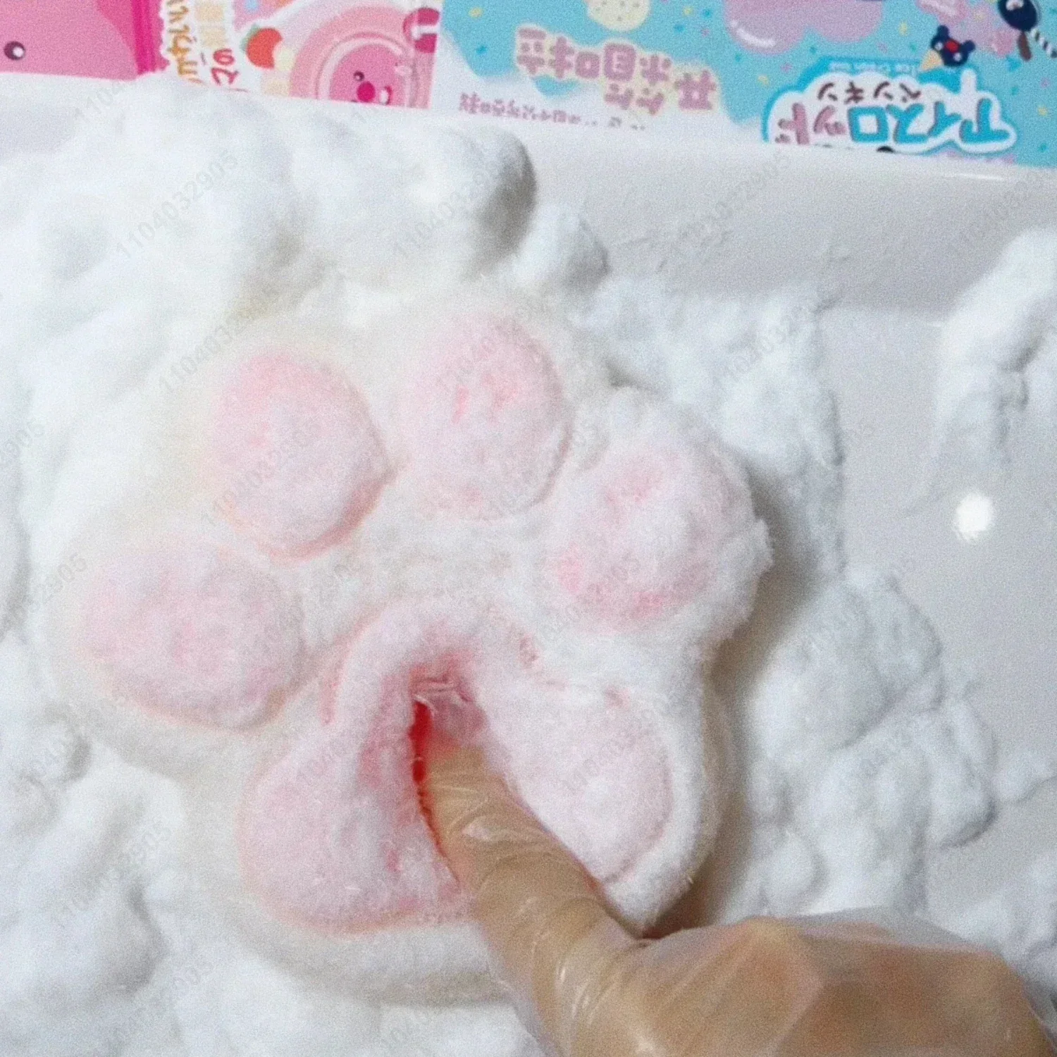 Cat Paw Taba Squishy Silicone 0.4KG Fuzzy Cat Foot Squishy Marshmallow Cat Paw Squeeze Toy Anti Stress Release Hand Relax