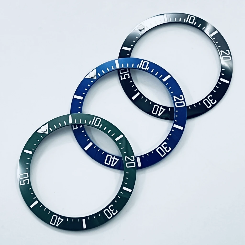 40mm SEA Ceramics Bezel Black Blue Green Sloping Diving Watch Insert Watch Replace Watch Face Watch Bezel Inserts Ring