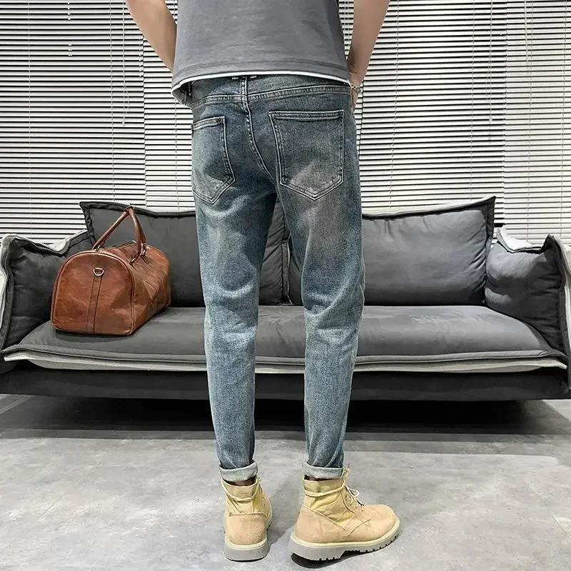 

Harem Jeans for Men Black Summer Man Cowboy Pants Trousers Y2k Streetwear Wide Leg Stylish Classic Harajuku Cotton Washed Denim