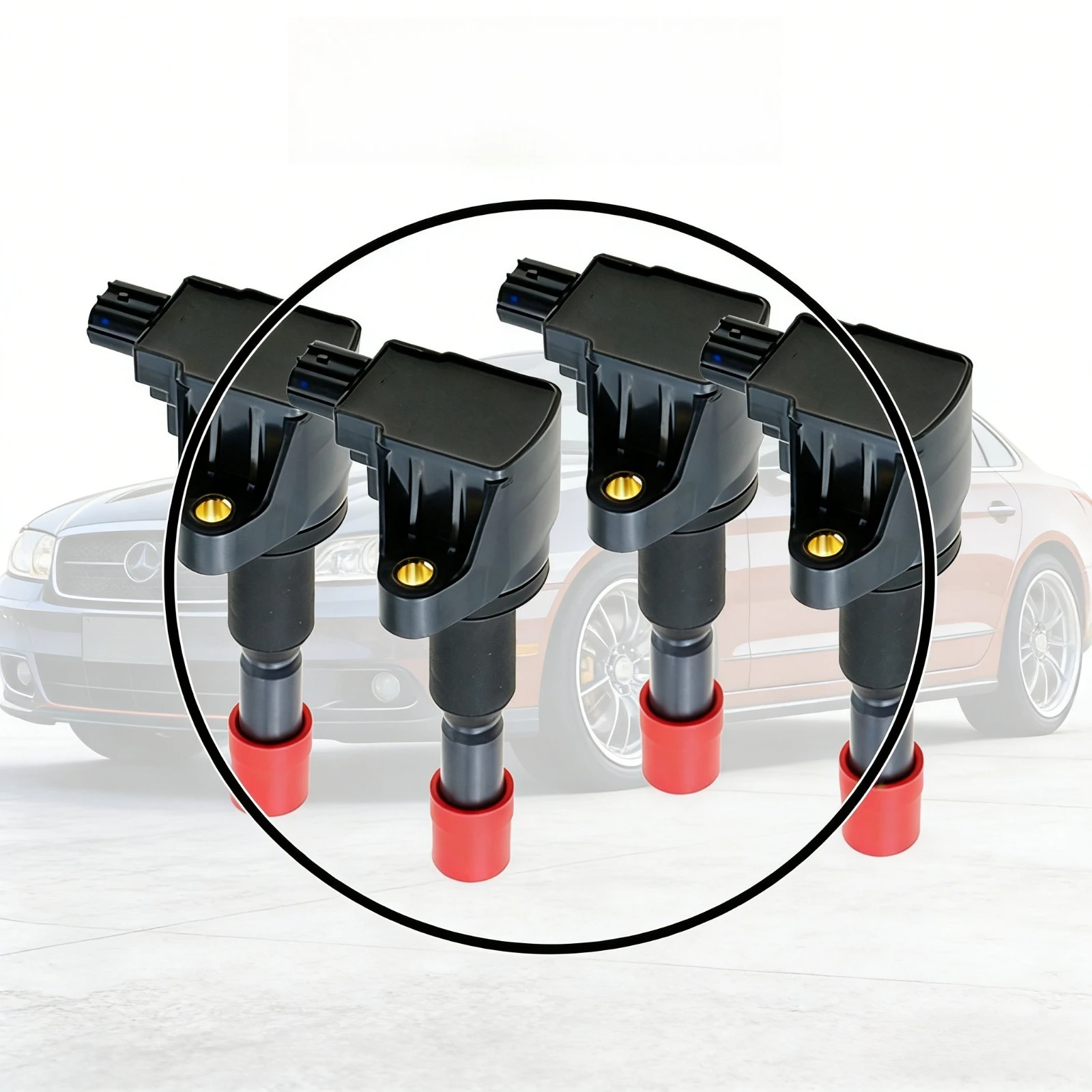 

4 шт. высококачественных термостойких катушек зажигания UF581 для большинства бензиновых автомобилей и пикапов. Компоненты системы зажигания двигателя.