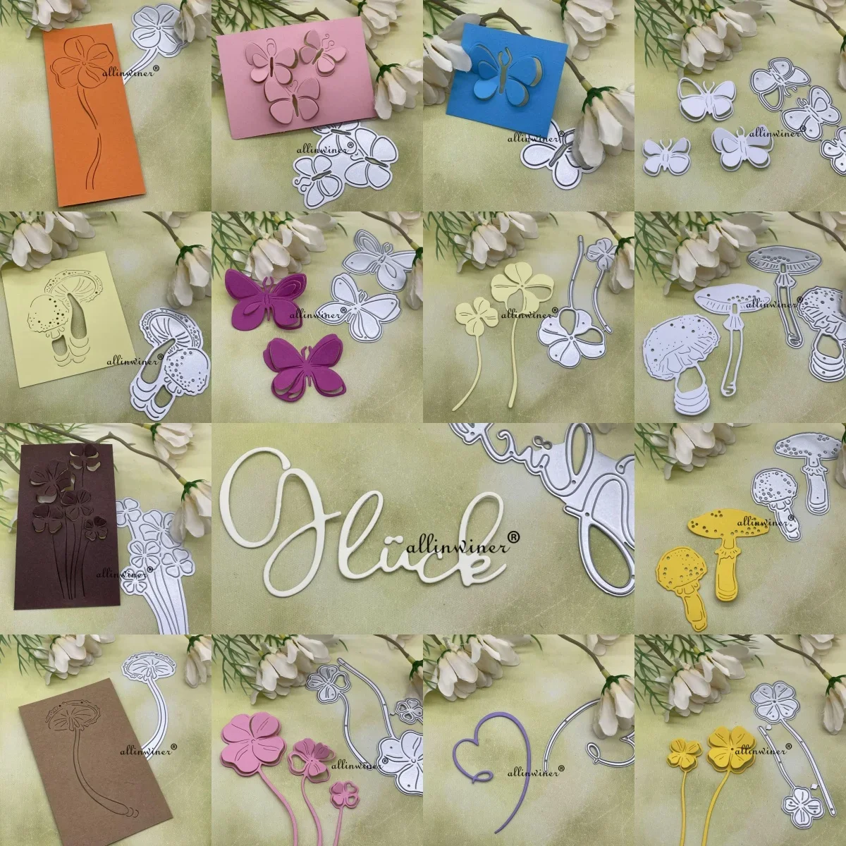 Flower butterfly mushroom DIY Craft Metal Cutting Die Scrapbook Embossed Paper Card Album Craft Template Stencil Dies