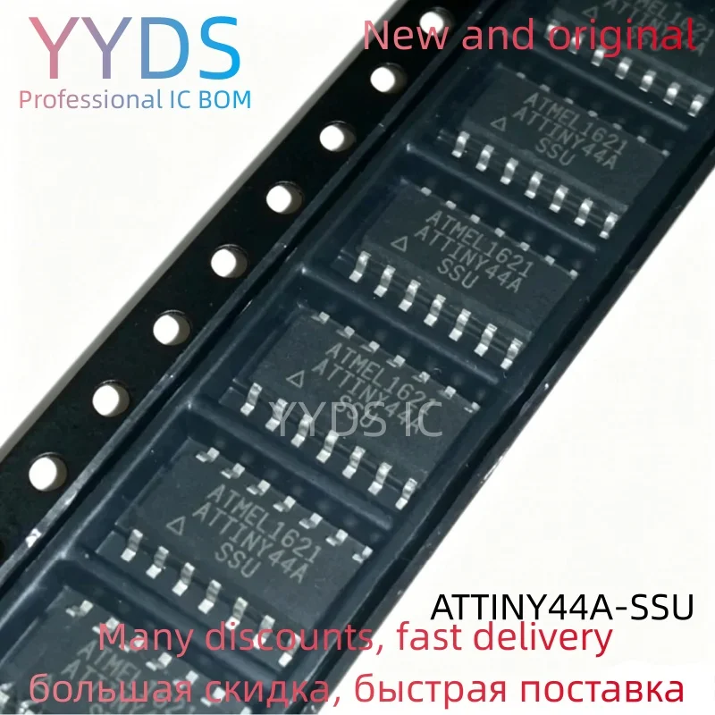 1PCS- 10PCS ATTINY44A-SSU SOP-14 8-bit SOP ATTINY44A-SU SOP14 44A-SSU microcontroller programmable ATTINY44A