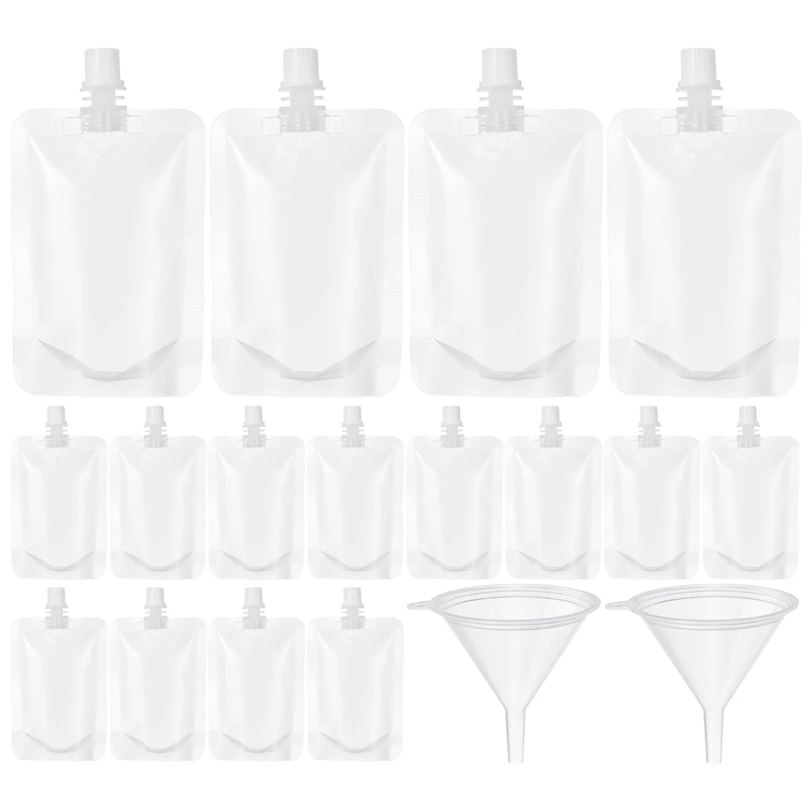 50Pcs Plastic Drink Bags Leakproof Juice Bags with Spout Portable Self-Sealing Beverage Liquid Storage Pouches — купить у AliExpress WW