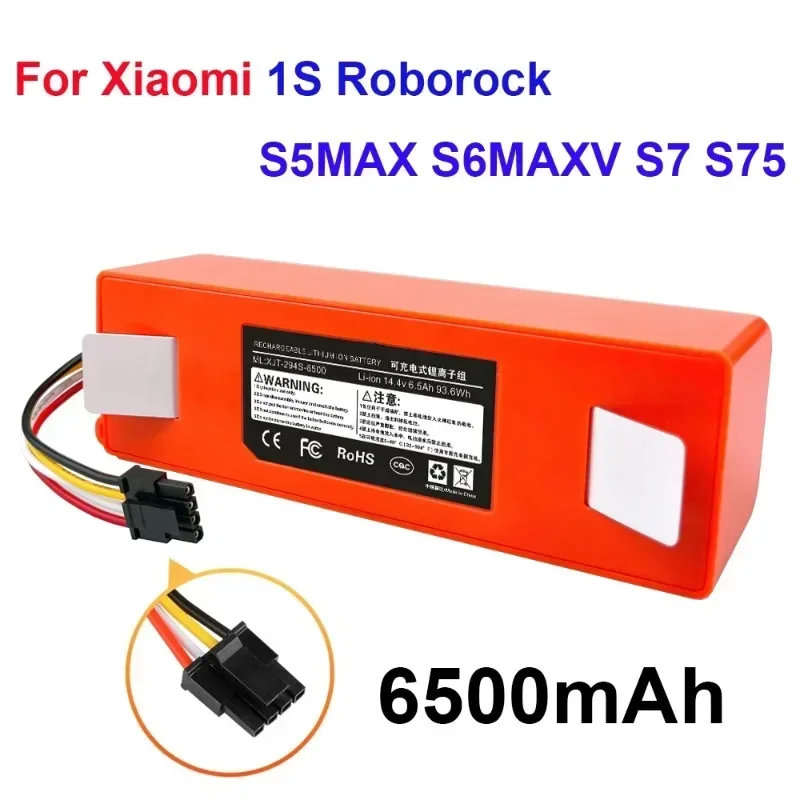 

Сменная батарея 14,4 В 6500 мАч для робота-пылесоса XiaoMi 1S Roborock S5MAX S6MAXV S7 S75