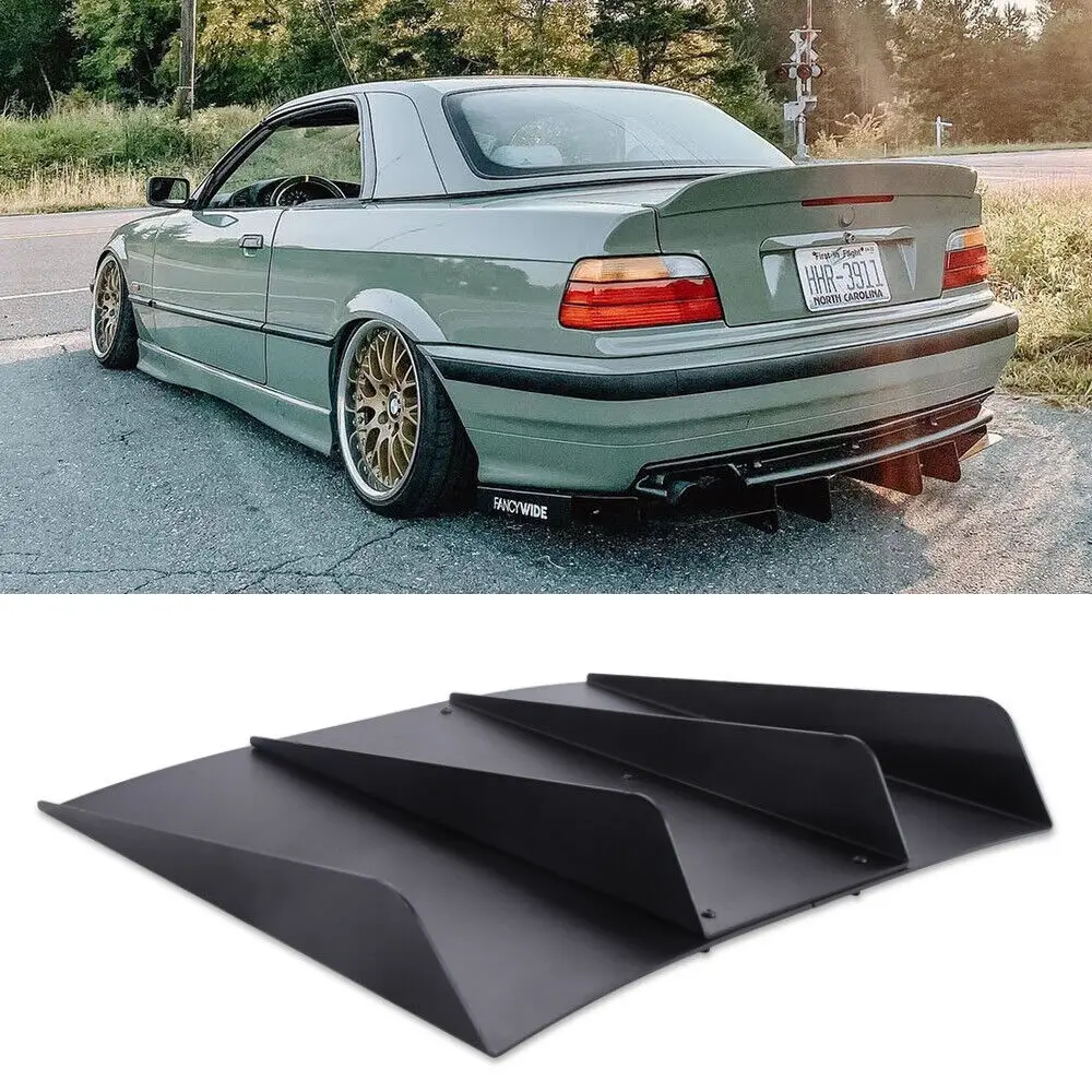 LAICY For 3 Series E46 E90 E93 F30 F31 2012-2016 Rear Bumper Diffuser 4-Fin Spoiler Lower Lip Splitter Car Rear Splitters Lip