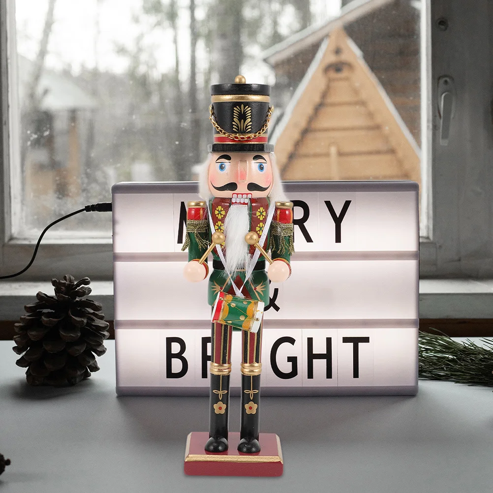

2Pcs Nutcracker Christmas Wooden Nutcracker Craft Xmas Party Decoration Xmas Home Ornament Decor Wood Nutcrackers Decor