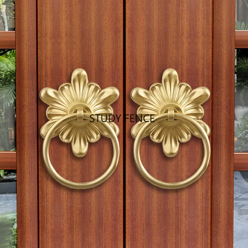 1pc-中国風の金属キャビネットドアハンドル単穴アンティーク薬キャビネットハンドル引き出しプルリングハードウェアアクセサリー