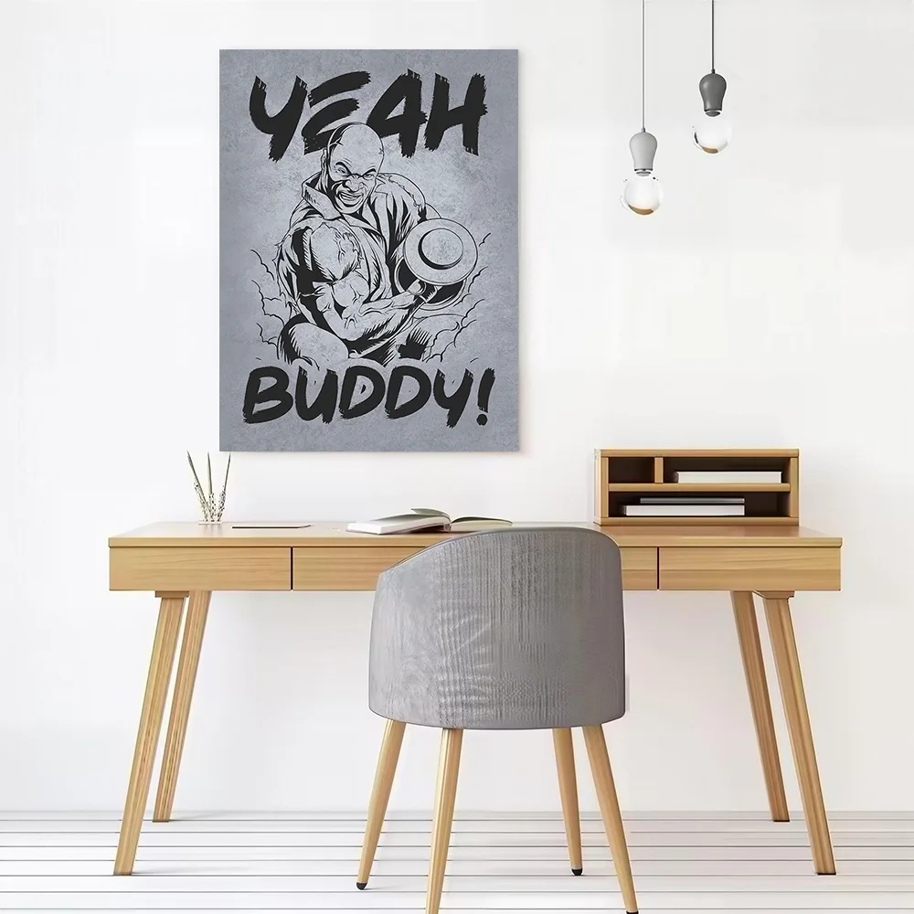 Yeah Buddy Ronnie Colemam Bicep Curl Printed Canvas Wall Art Customizable Paintings Poster Perfect Gift for Home Decor Items
