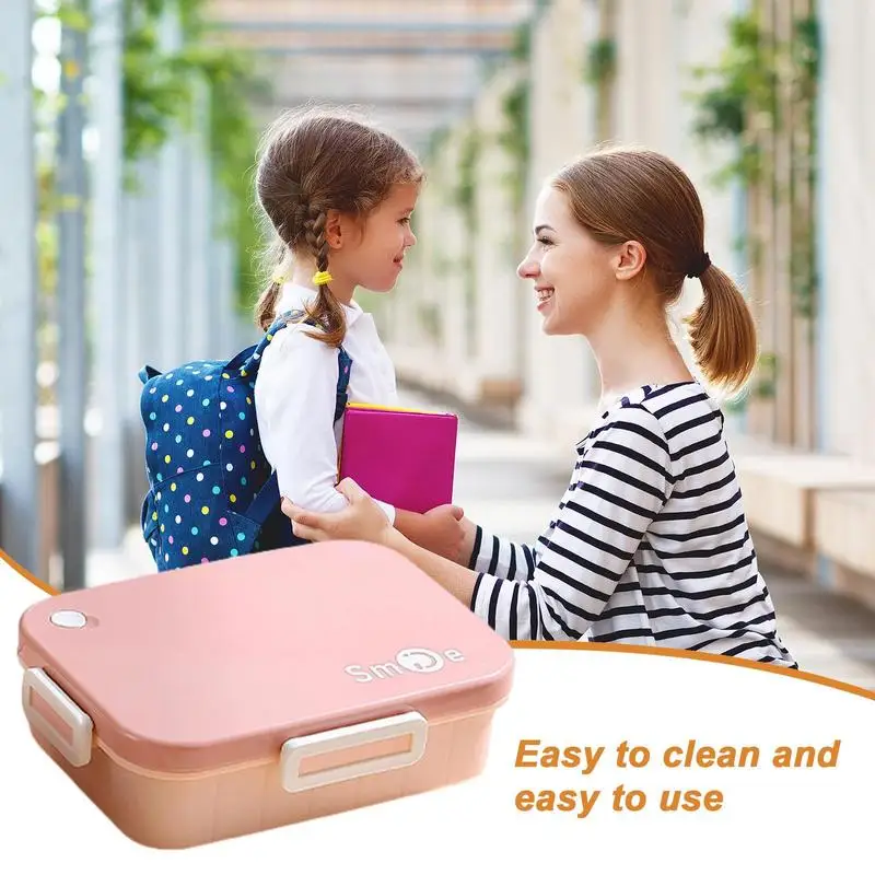Lunch Box For Kids Stainless Steel Lunch Box Portable Food Containers Large Capacity Food Storage Compartment Prep Lunchbox For
